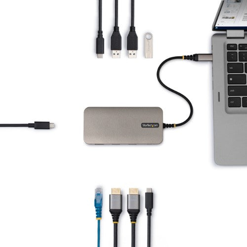 StarTech.com 318B-USB4MULTIPORT laptop dock/port replicator Wired USB4 Gray