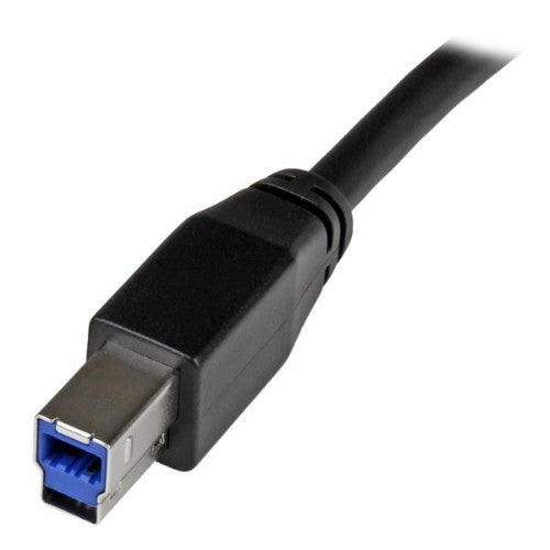 StarTech.com USB3SAB10M USB cable USB 3.2 Gen 1 (3.1 Gen 1) 393.7" (10 m) USB A USB B 5 Gbit/s Black