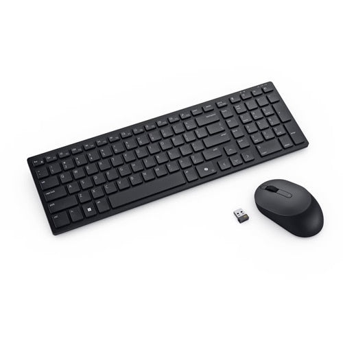DELL KM555 keyboard Mouse included Universal RF Wireless + Bluetooth UK English Black