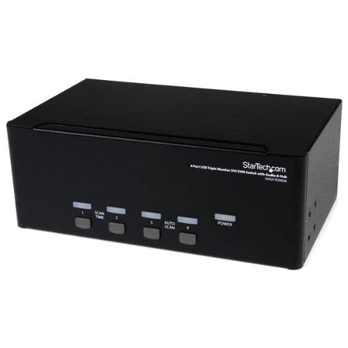 StarTech.com SV431TDVIUA KVM switch Rack mounting Black