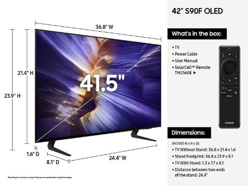 Samsung S90F QN42S90FAE 42" 4K Ultra HD Smart TV Wi-Fi Black