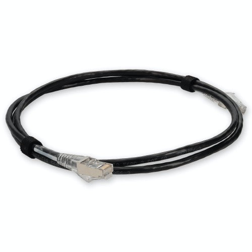 AddOn Networks ADD-7FSLCAT6A-BK networking cable Black 83.9" (2.13 m) Cat6a U/UTP (UTP)