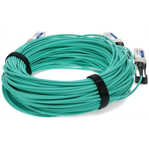 AddOn Networks Q400G-4Q56G-AOC5M-AO InfiniBand/fibre optic cable 196.9" (5 m) QSFP-DD 4x QSFP56 Turquoise