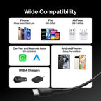 Belkin CAB021FQ3MBK USB cable 118.1" (3 m) USB A USB C Black