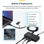 StarTech.com 311NA-USB-HUB interface hub USB 3.2 Gen 1 (3.1 Gen 1) Type-C 5000 Mbit/s Black