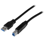StarTech.com USB3CAB2M USB cable USB 3.2 Gen 1 (3.1 Gen 1) 78.7" (2 m) USB A USB B 5 Gbit/s Black