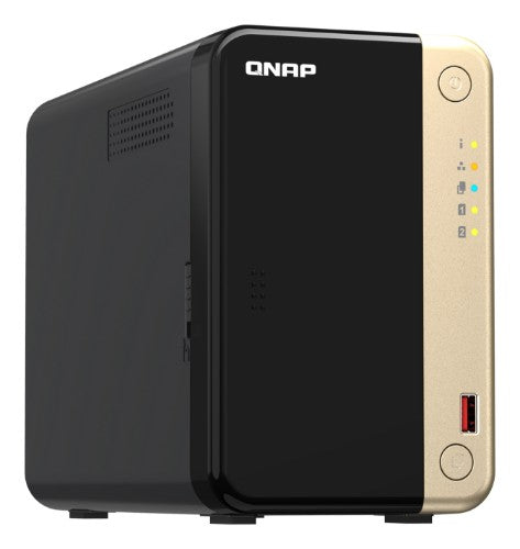 QNAP TS-264 NAS Tower Intel® Celeron® N5095 8 GB 0 TB QNAP Turbo System Black, Gold