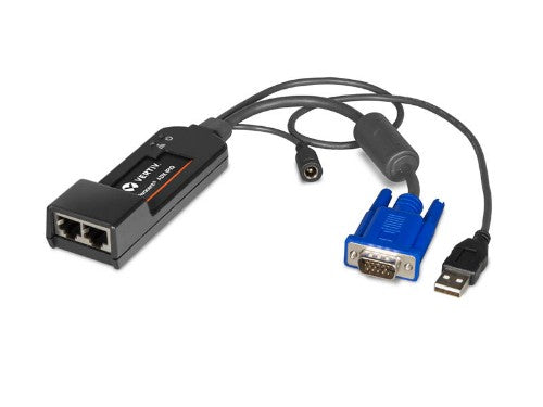 Vertiv Avocent ADX-IPIQ-400 video cable adapter 2 x RJ-45 DVI-I + 3.5mm + USB Type-B Black