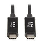 Tripp Lite MTB3-01M-5A-AB Thunderbolt cable 39.4" (1 m) 40 Gbit/s Black