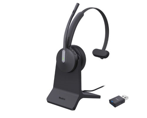 Yealink WH64 Hybrid Mono with Charging Stand Headset Wireless Head-band Office/Call center Micro-USB Bluetooth Black