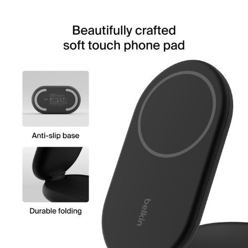 Belkin BoostCharge Headset, Smartphone Black AC, USB Wireless charging Fast charging Indoor