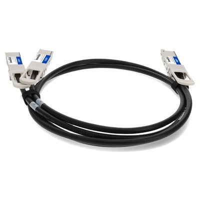 AddOn Networks QSFPDD-200G-2QSFP28-PDAC1M-AO InfiniBand/fibre optic cable 39.4" (1 m) 4xQSFP28 QSFP-DD Black, Silver