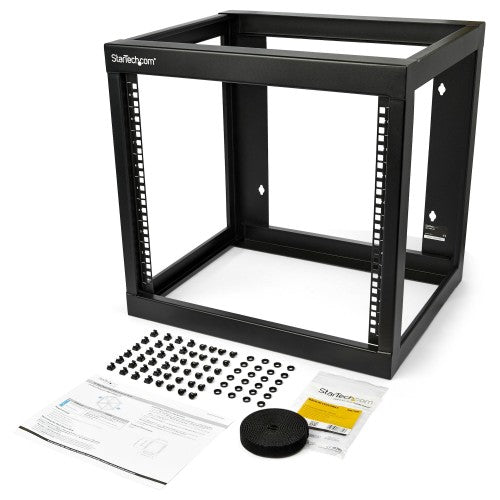 StarTech.com RK919WALLO rack cabinet 9U Wall mounted rack Black