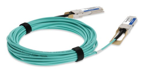 AddOn Networks QSFP-100GB-AOC1-5M-EX-AO InfiniBand/fibre optic cable 59.1" (1.5 m) QSFP28 AOC Turquoise