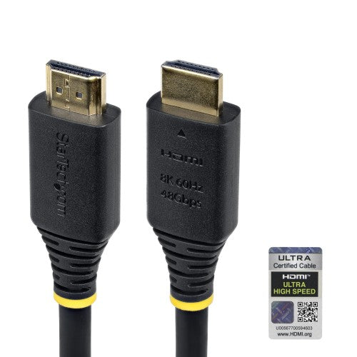 StarTech.com HDMI21-CBL-8K60-15F HDMI cable 181.1" (4.6 m) HDMI Type A (Standard) Black