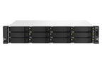 QNAP TS-1264U-RP NAS Rack (2U) Intel® Celeron® 8 GB DDR4 0 TB QNAP QTS Aluminum, Black