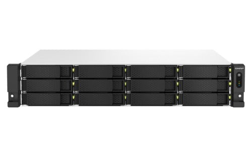 QNAP TS-1264U-RP NAS Rack (2U) Intel® Celeron® 8 GB DDR4 0 TB QNAP QTS Aluminum, Black