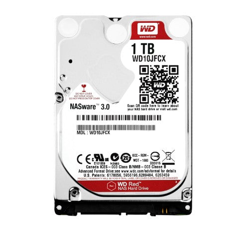 Western Digital Red internal hard drive 1 TB 5400 RPM 16 MB 2.5" Serial ATA III