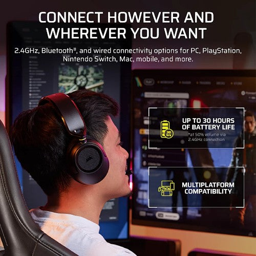 Corsair HS35 v3 Headset Wireless Head-band Gaming Bluetooth Black