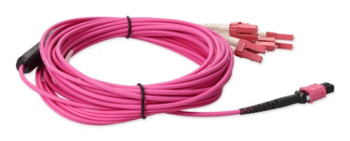 AddOn Networks ADD-MPO-4LC3M5OM4LZ-MA InfiniBand/fibre optic cable 118.1" (3 m) 4x LC OFNG Magenta