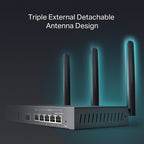 TP-Link Omada ER706W wireless router Gigabit Ethernet Dual-band (2.4 GHz / 5 GHz) Black
