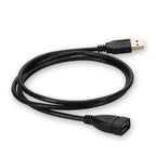 AddOn Networks USBEXTAA5MF USB cable USB 2.0 59.8" (1.52 m) USB A Black