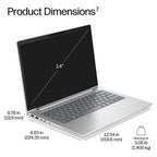 HP EliteBook 6 G2i 14 inch Notebook Next Gen AI PC Wolf Pro Security Edition Copilot+ PC Laptop 14" WUXGA 16 GB DDR5-SDRAM 512 GB SSD Wi-Fi 7 (802.11be) Windows 11 Pro Silver