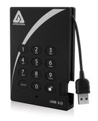 Apricorn Aegis Padlock Fortress 1TB external hard drive 5400 RPM USB Type-A 3.2 Gen 1 (3.1 Gen 1) Black