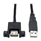 Tripp Lite U024-06N-PM USB cable USB 2.0 5.91" (0.15 m) USB A 0.48 Gbit/s Black
