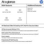 HP EliteDesk 8 Mini G1i Desktop AI PC Wolf Pro Security Edition Intel Core Ultra 7 265T 16 GB DDR5-SDRAM 512 GB SSD Windows 11 Pro Mini PC