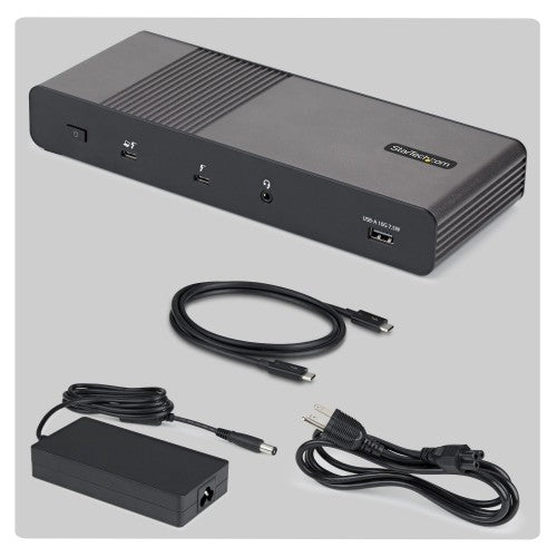 StarTech.com 206N-TB5USB4DOCK laptop dock/port replicator Wired Thunderbolt 5 Black, Gray