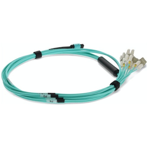 AddOn Networks ADD-MPO-4LC0-5M5OM4LZ fiber optic cable 78.7" (2 m) 8x LC LOMM OM4 Aqua color
