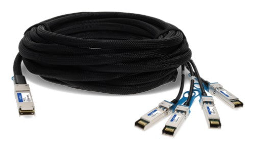 AddOn Networks 470-AEGH-AO InfiniBand/fibre optic cable 118.1" (3 m) QSFP+ 4x SFP+ DAC Black, Stainless steel