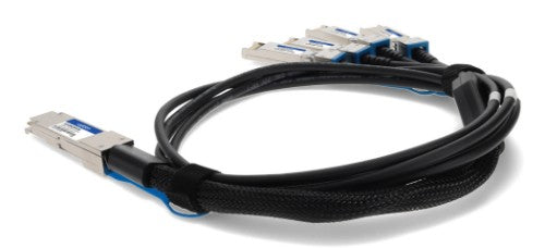 AddOn Networks ADD-Q28ALS28IN-P2M InfiniBand/fibre optic cable 78.7" (2 m) QSFP28 4x SFP28 DAC Black, Stainless steel