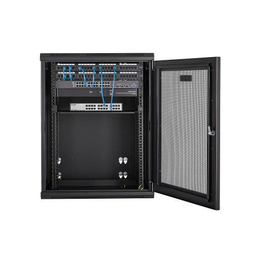 StarTech.com RK1520WALHM rack cabinet 15U Wall mounted rack Black