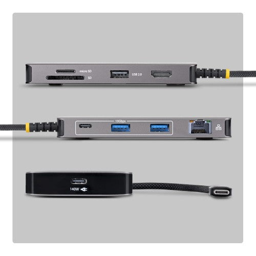 StarTech.com 305B-USBC-MULTIPORT laptop dock/port replicator Wired USB 3.2 Gen 2 (3.1 Gen 2) Type-C Gray