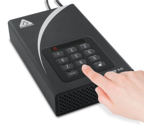 Apricorn Aegis Padlock DT external hard drive 6 TB USB Type-A 3.2 Gen 1 (3.1 Gen 1) Black