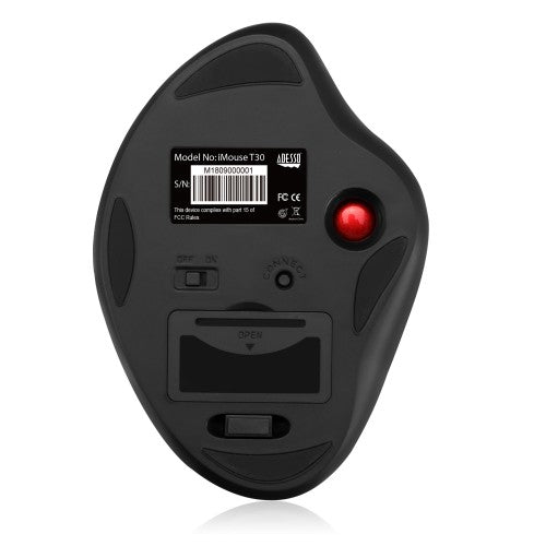 Adesso iMouse T30 mouse Office Right-hand RF Wireless Trackball 4800 DPI