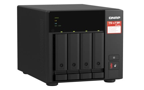 QNAP TS-473A-SW5T-US NAS/storage server Tower Ryzen Embedded V1500B 8 GB DDR4 0 TB QNAP Turbo System Black