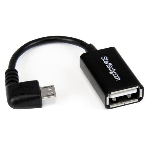 StarTech.com UUSBOTGRA USB cable USB 2.0 5" (0.127 m) Micro-USB B USB A 0.48 Gbit/s Black