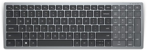 DELL KB740 keyboard Office RF Wireless + Bluetooth QWERTY English Gray, Black