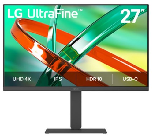 LG 27BU650B-B 27" Class 4K UHD LCD Monitor - 16:9 - 27" Viewable - In-plane Switching (IPS) Technology - 3840 x 2160 - USB Type-C - HDMI - DisplayPort