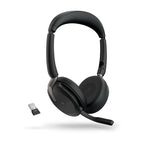 Jabra Evolve2 65 Flex Headset Wireless Head-band Office/Call center USB Type-A Bluetooth Charging stand