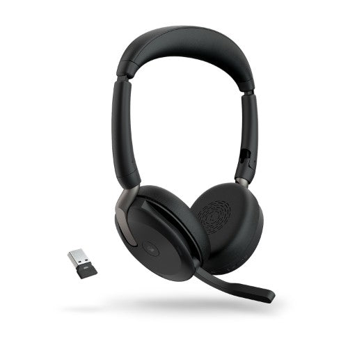 Jabra Evolve2 65 Flex Headset Wireless Head-band Office/Call center USB Type-A Bluetooth Charging stand
