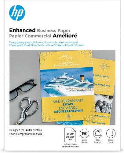 HP Enhanced Business Paper Glossy 40 lb 8.5 x 11 in. (216 x 279 mm) 150 sheets