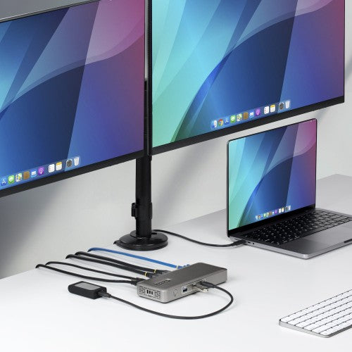 StarTech.com 208N-USB4-DOCK laptop dock/port replicator Wired Gray