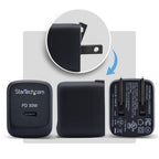 StarTech.com 103NB-WALL-CHARGER mobile device charger Universal Black AC Fast charging Indoor
