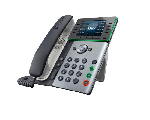 HP Poly Edge E320 IP Phone and PoE-enabled with Power Supply