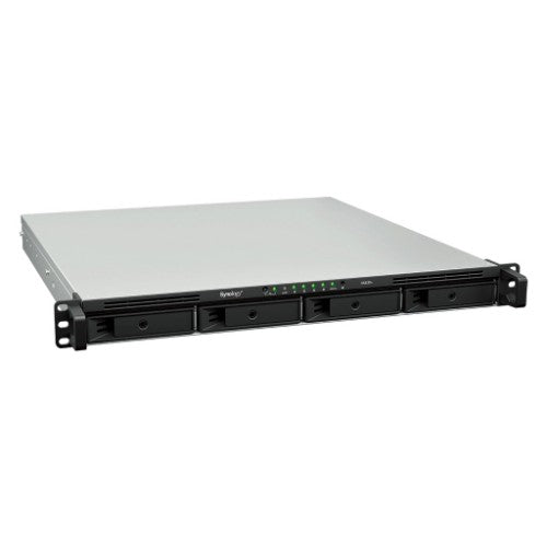 Synology RackStation RS826+ NAS/storage server Rack (1U) AMD Ryzen V1500B 4 GB DDR4 0 TB DiskStation Manager Black, Gray