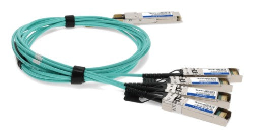 AddOn Networks QSFP-4SFP25G-AOC1M-AO InfiniBand/fibre optic cable 39.4" (1 m) QSFP28 4x SFP28 DAC Aqua color, Stainless steel